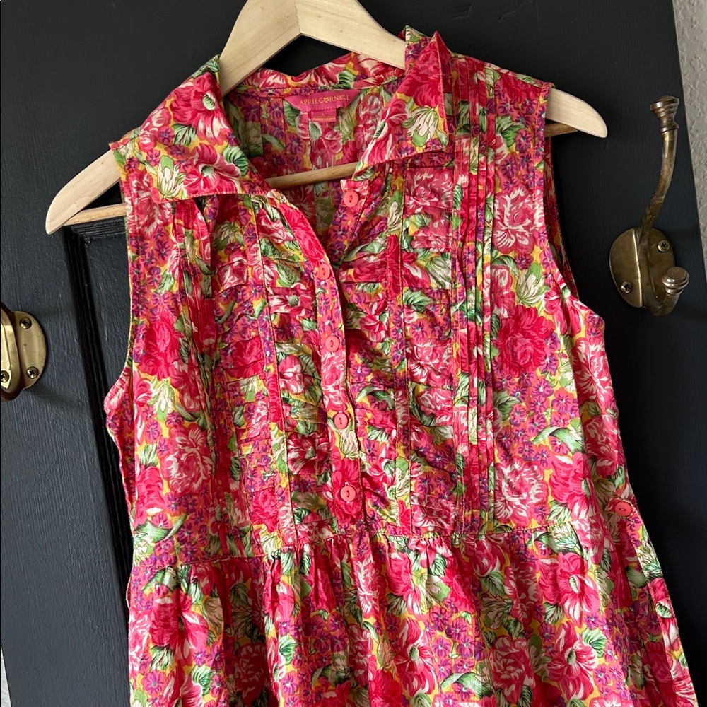 April Cornell Cotton Floral Dress Size Large